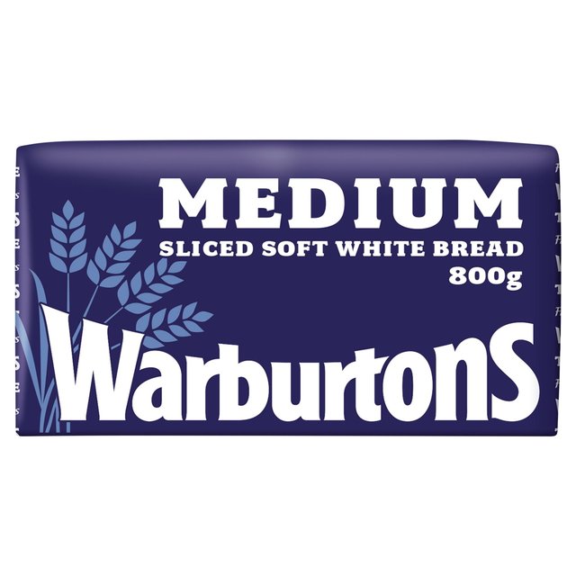Warburtons Medium Sliced White, 800g