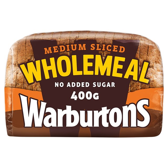Warburtons Wholemeal Sliced Medium, 400g