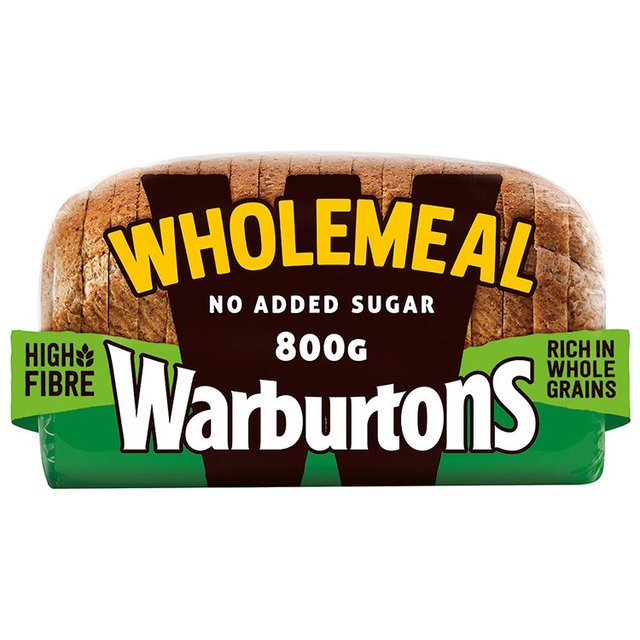 Warburtons Wholemeal Sliced Medium, 800g