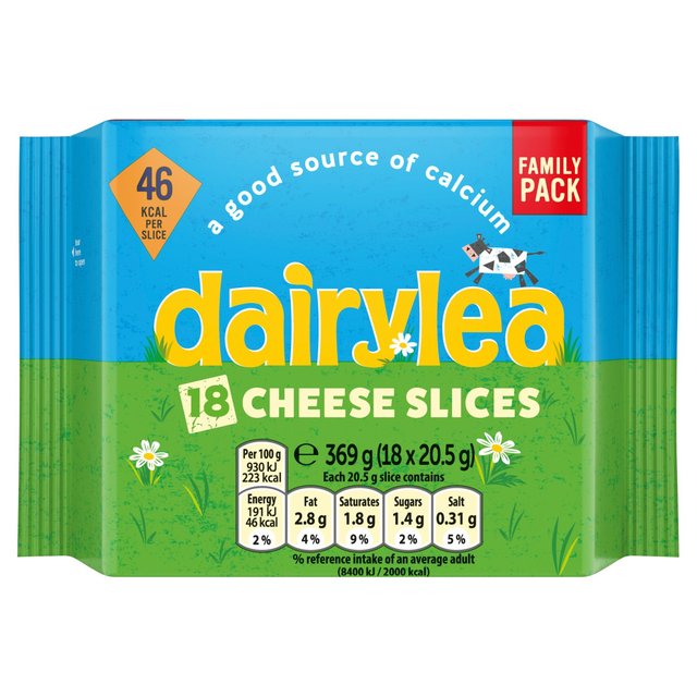 Dairylea Cheese Slices 18’s, 369g