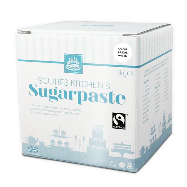 Squires Kitchen White Fairtrade Sugarpaste Ready to Roll Icing, 1kg
