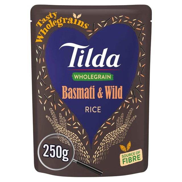 Tilda Microwave Wholegrain Basmati & Wild Rice, 250g