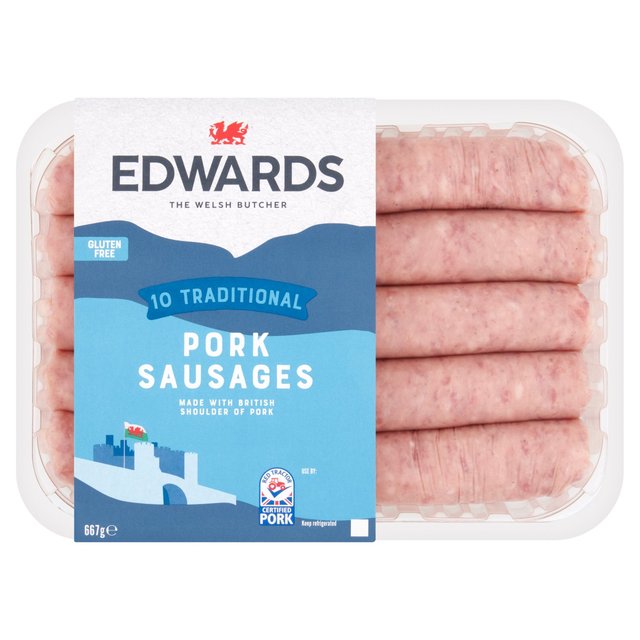 Edwards of Conwy Edwards Traditional Pork Sausages, 667g