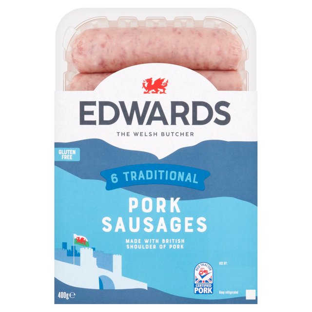 Edwards of Conwy Edwards Traditional Pork Sausages, 400g
