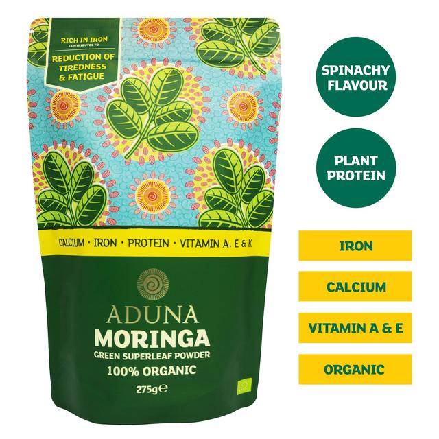 Aduna Moringa Organic Green Superleaf Powder, 275g