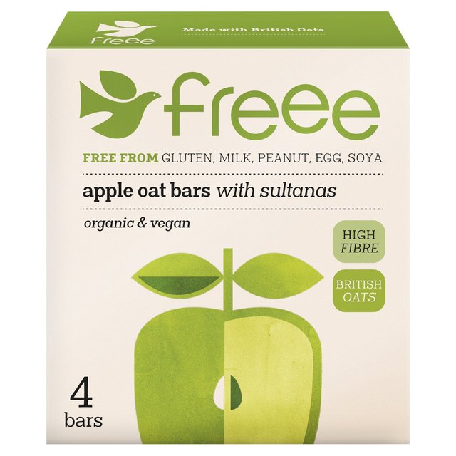 Doves Farm Freee Organic Gluten Free Apple & Sultana Oat Bars, 4 x 35g