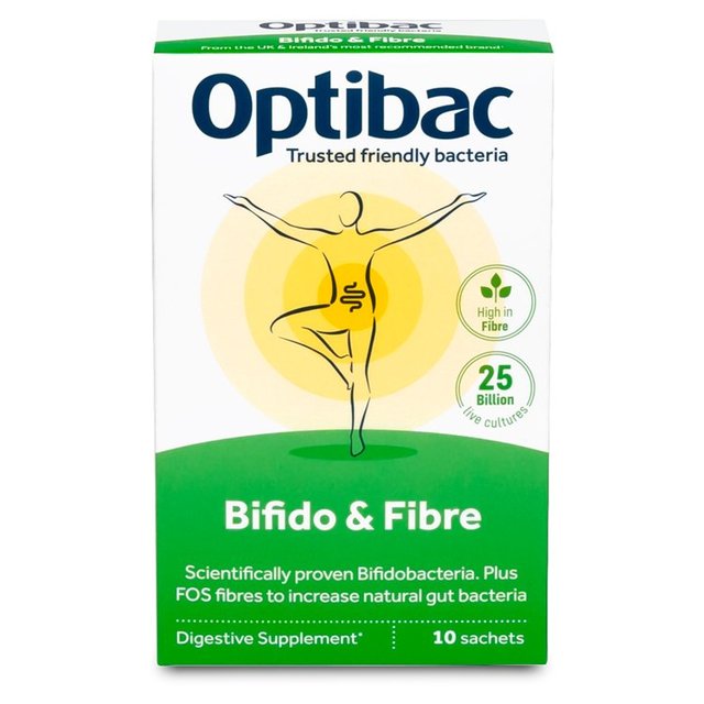 Optibac Probiotics Bifido & Fibre 10 Sachets, 10 per Pack