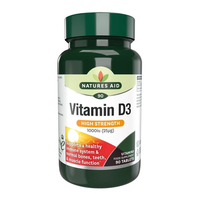 Natures Aid High Strength Vitamin D3 Tablets 1000iu, 90 per Pack