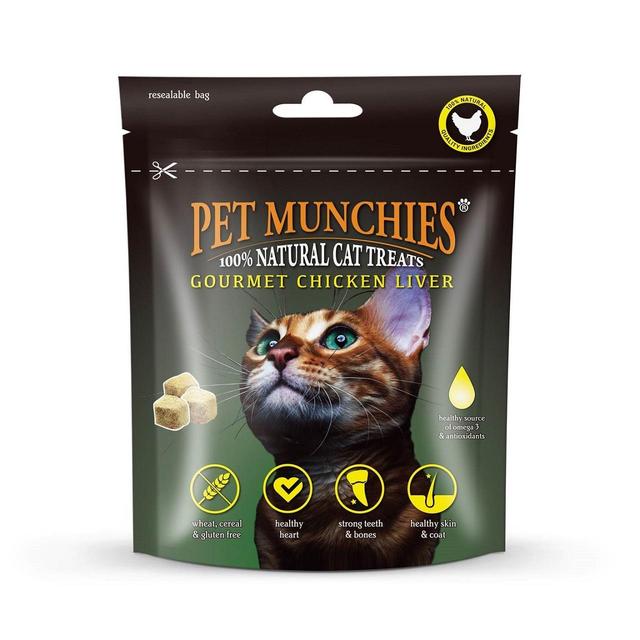 Pet Munchies 100% Natural Cat Treats Gourmet Chicken Liver, 10g