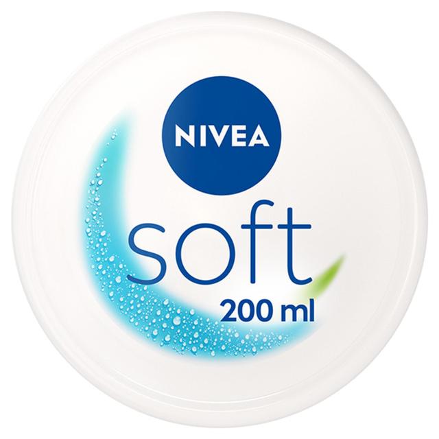 Nivea Soft Moisturiser Cream for Face, Hands and Body, 200ml