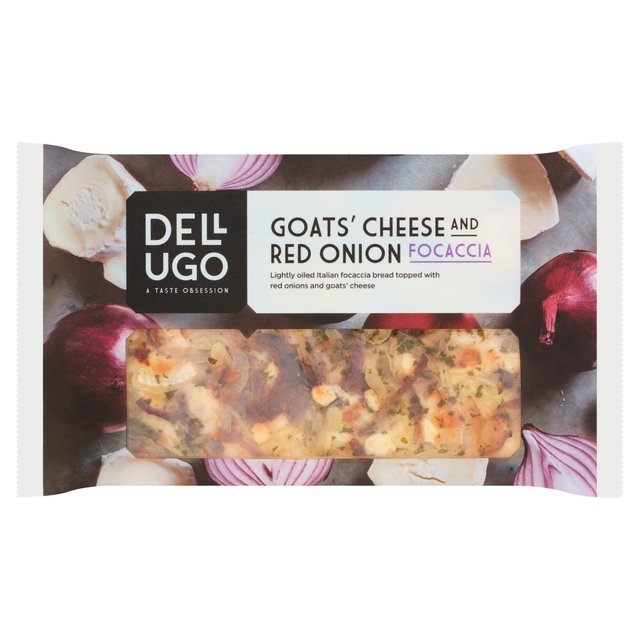 Dell’Ugo Goats Cheese & Red Onion Focaccia, 205g