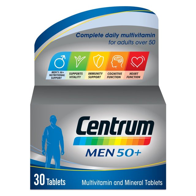 Centrum for Men 50+, One Size, 30 Per Pack