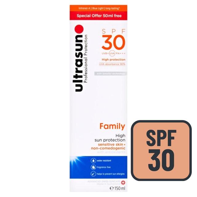 Ultrasun SPF 30 Family Sunscreen, 150ml