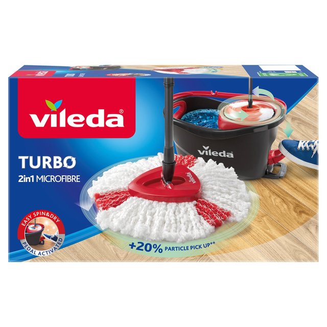 Vileda Turbo 2in1 Spin Mop and Bucket Set, One Size