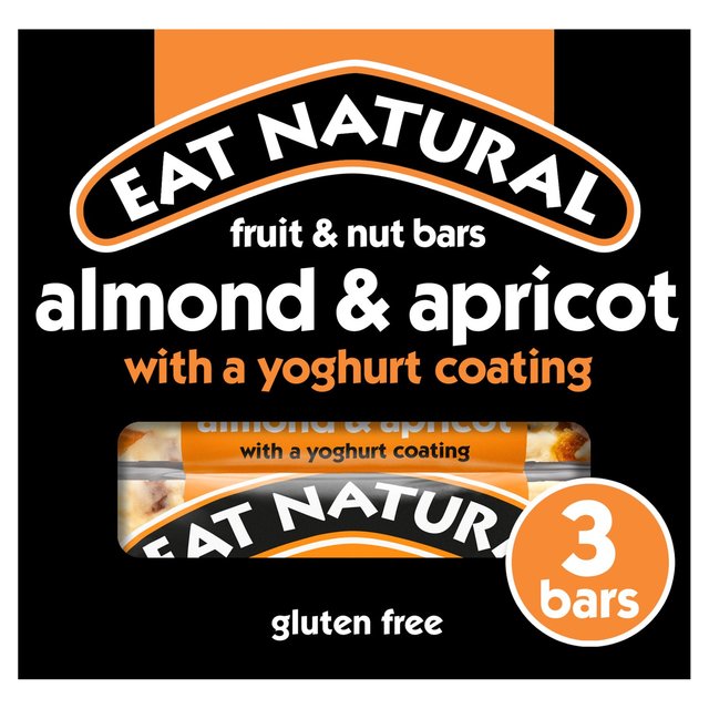 Eat Natural Almond & Apricot Yoghurt Coated Bars, 3 x 50g
