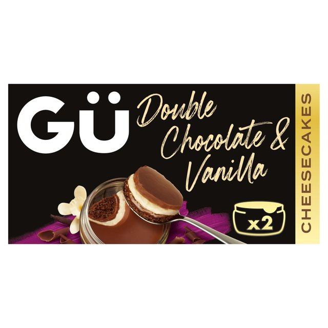 G Double Chocolate & Vanilla Cheesecake Dessert, 2 x 82g