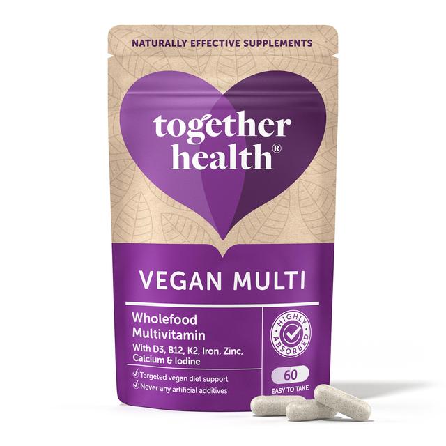 Together Vegan Multivitamins & Minerals Supplement Vegetable Capsules, 60 Per Pack