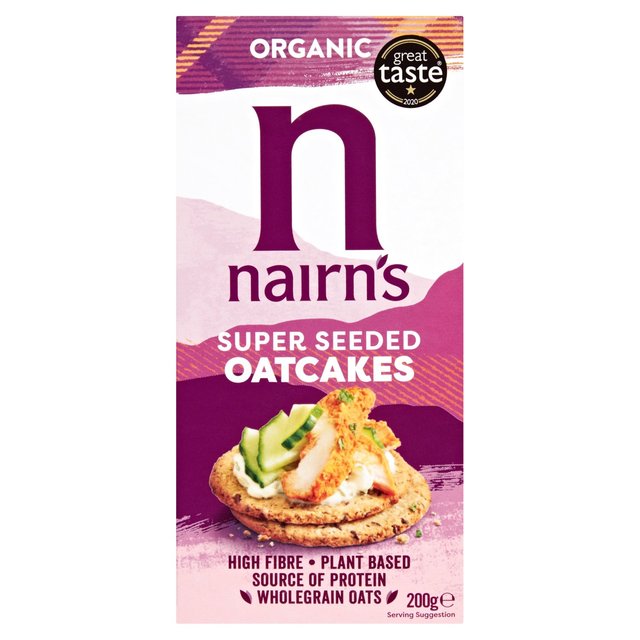 Nairn’s Organic Super Seeded Flaxseed, Chia & Sunflower Oatcakes, 200g