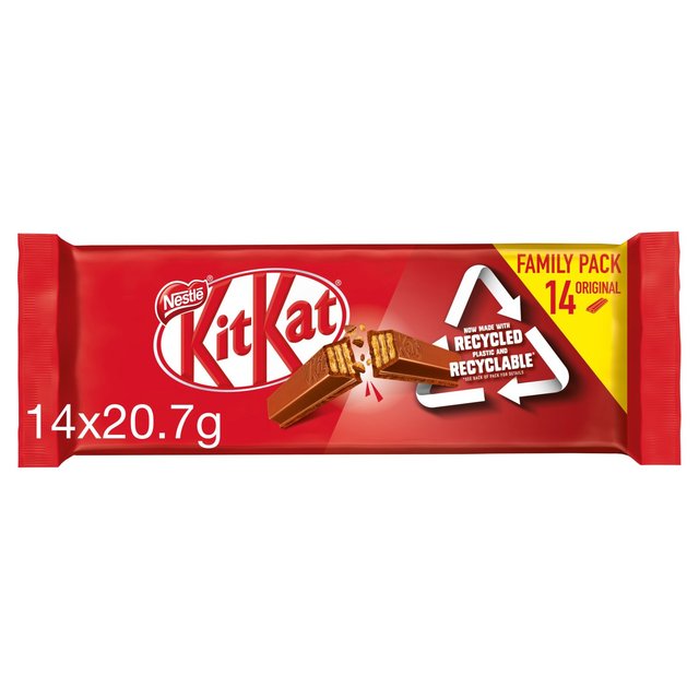 KitKat 2 Finger Milk Chocolate Biscuit Bar, 14 x 20.7g