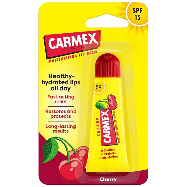 Carmex Cherry Lip Balm Tube SPF15, 10g