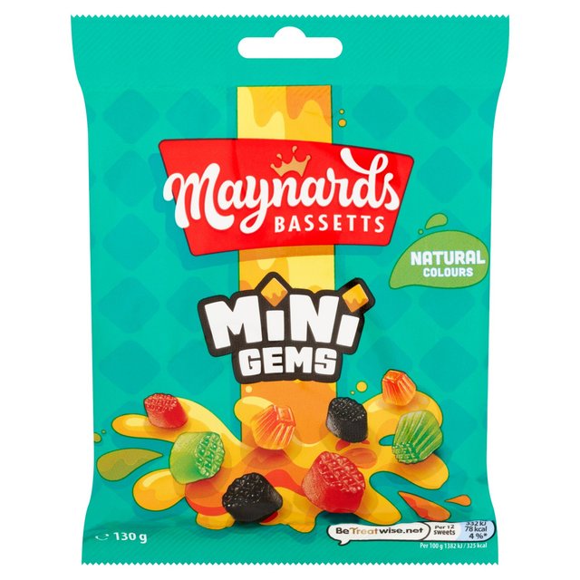 Maynards Bassetts Midget Gems Sweets Bag, 130g