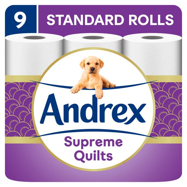 Andrex Supreme Quilts Toilet Roll, 9 Per Pack