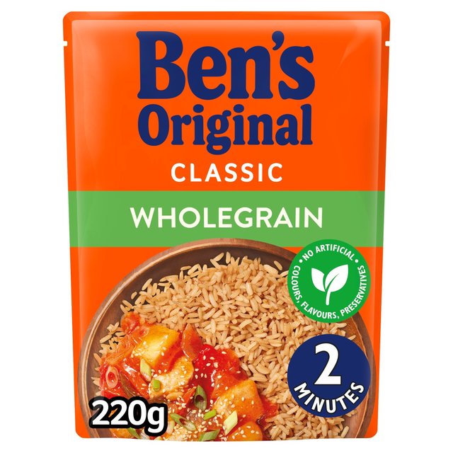 Bens Original Wholegrain Microwave Rice, 220g