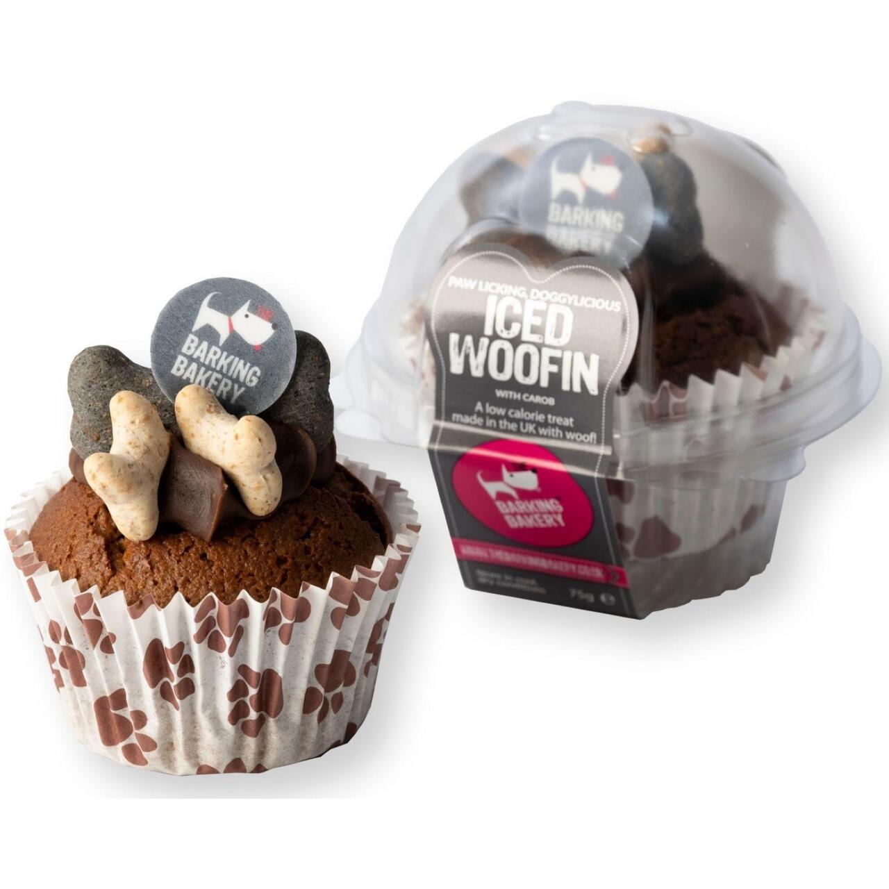 An image of The Barking Bakery Carob Woofin with Carob Icing