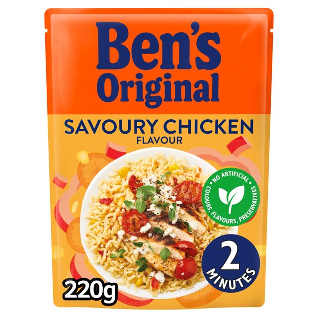 Bens Original Savoury Chicken Microwave Rice, 220g