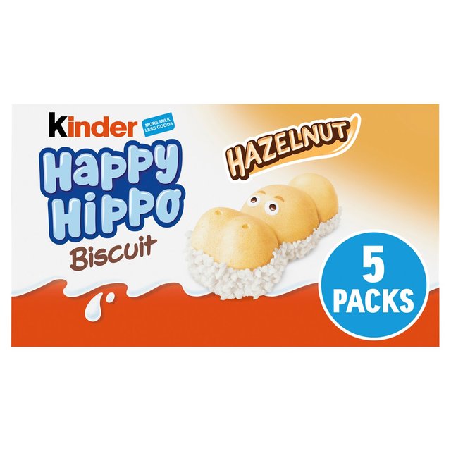 Kinder 5 Happy Hippo Milk & Hazelnut Biscuits, 103.5g