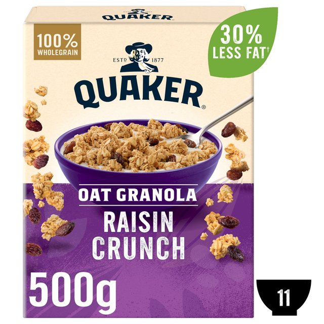 Quaker Oat Granola Raisin Cereal, 500g