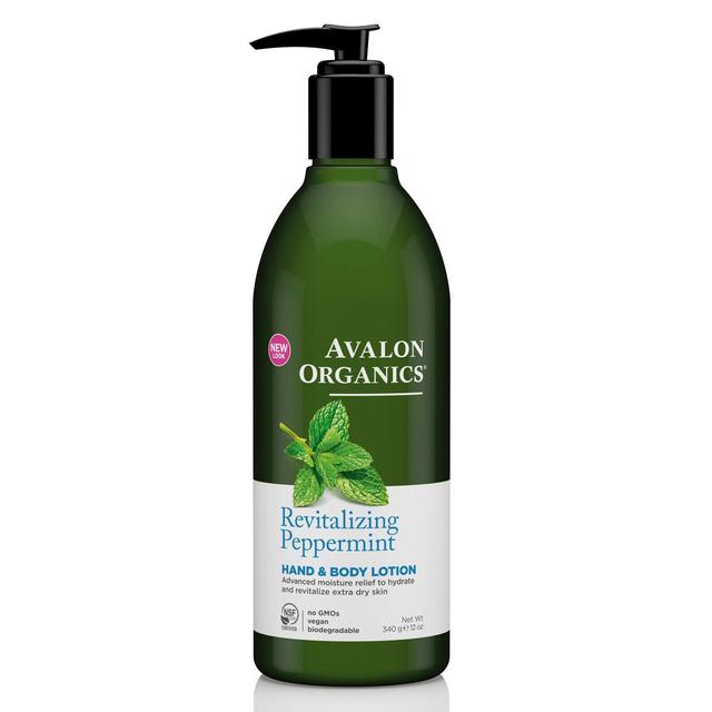 Avalon Organic Peppermint Hand & Body Lotion, Vegan, 340g