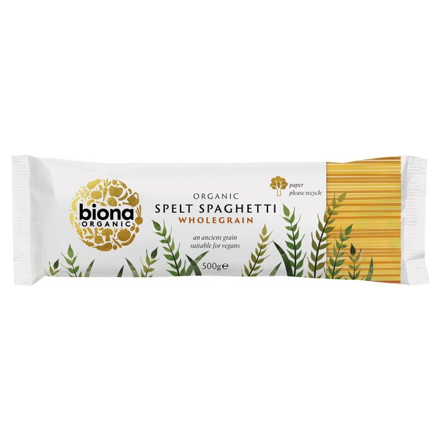 Biona Organic Spelt Wholegrain Spaghetti Pasta, 500g