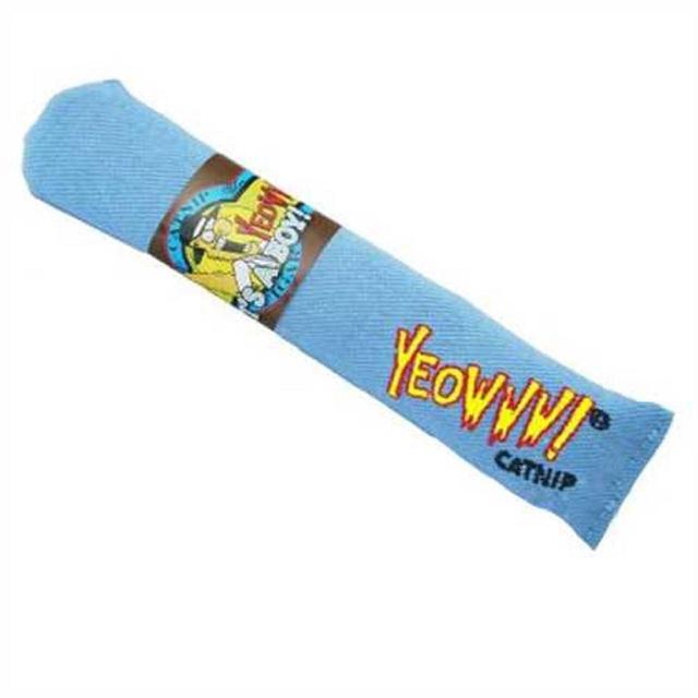 Yeowww Blue Cigar Cat Toy, 7"