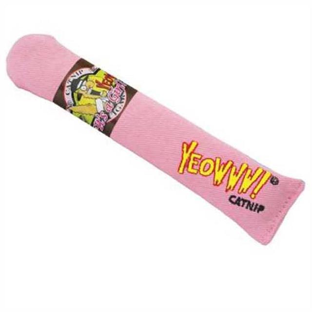 Yeowww Catnip Cigar Pink Cat Toy, 7"