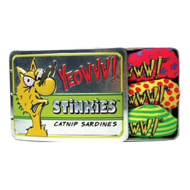 Yeowww Catnip Stinkies Sardine Tin Cat Toy, 3"