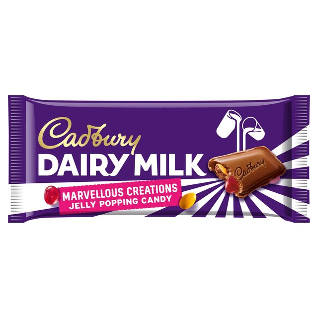 Cadbury Marvellous Creations Jelly Popping Candy Chocolate Bar, 160g