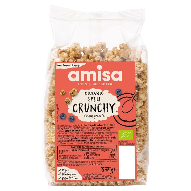 Amisa Organic Spelt Crunchy, 375g
