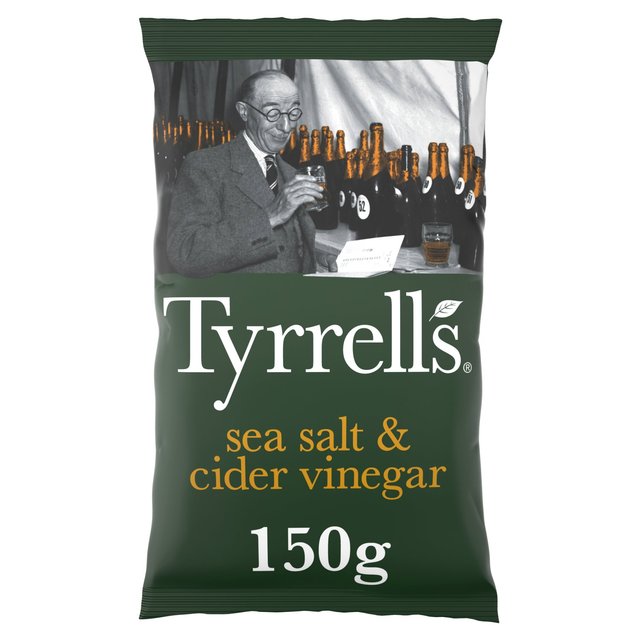 Tyrrells Sea Salt & Cider Vinegar Sharing Crisps, 150g