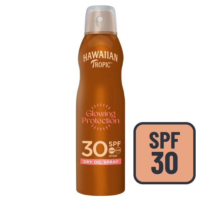 Hawaiian Tropic Protective SPF 30 Dry Oil Continuous Sunscreen Spray, 180ml