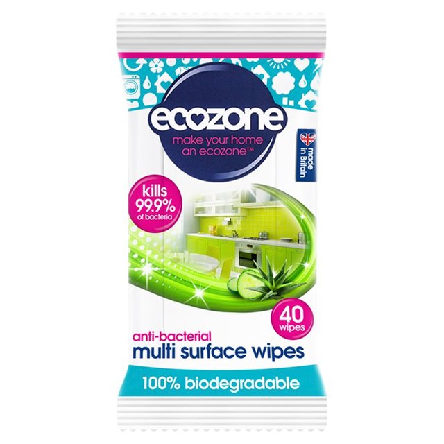 Ecozone Anti Bacterial Multi Surface Wipes, 40 Per Pack