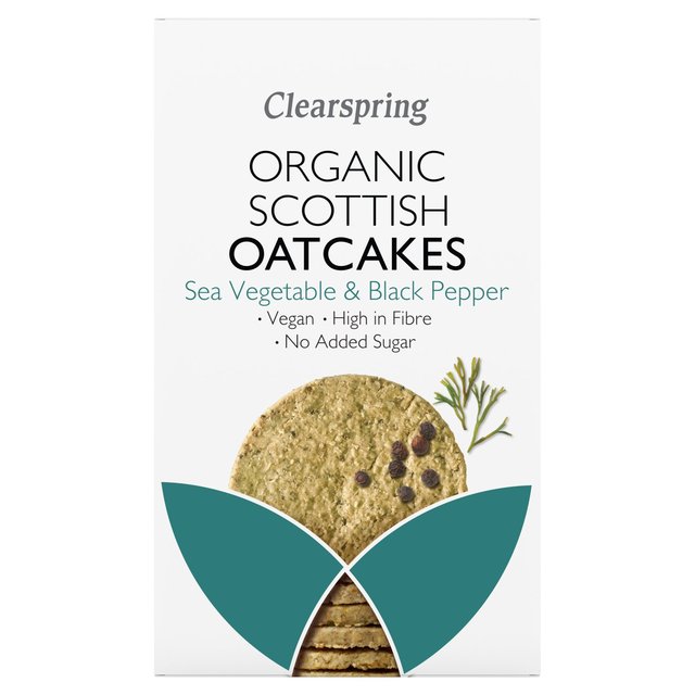Clearspring Organic Sea Vegetable & Black Pepper Oatcakes, 200g