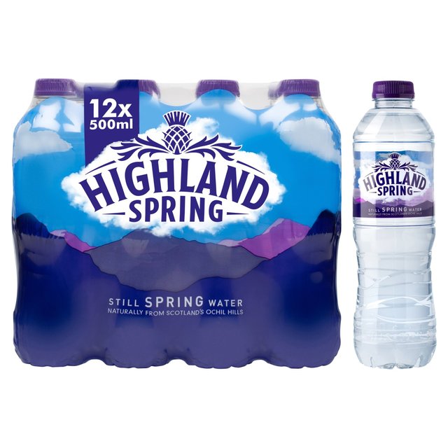 Highland Spring Still Water, 12 x 500ml