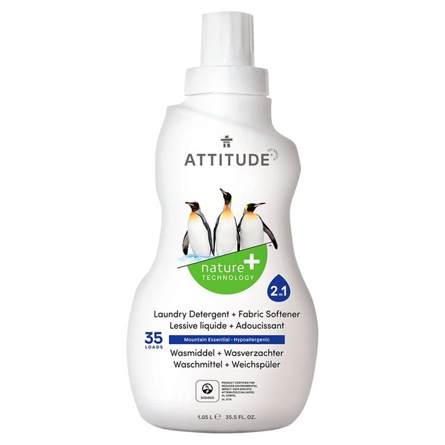Attitude Laundry Detergent & Fabric Softener Mountain Essentials 35 Loads, 1050ml