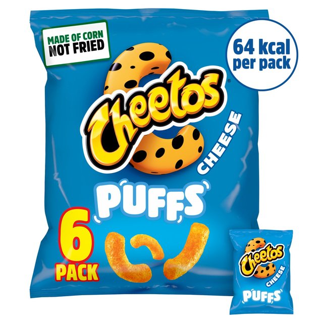 Cheetos Puffs Cheese Multipack Snacks, 6 x 13g