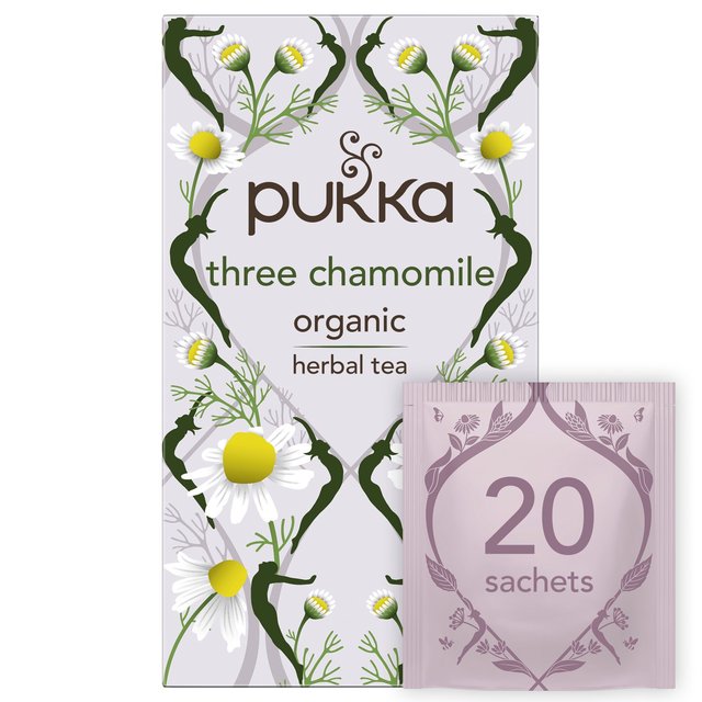 Pukka Tea Herbs Three Chamomile Tea Bags, 20 Per Pack