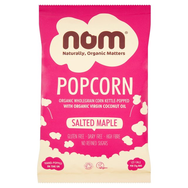 Nom Organic Salted Maple Popcorn, 25g