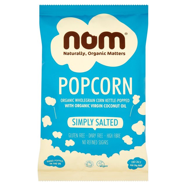 Nom Organic Simply Salted Popcorn, 20g