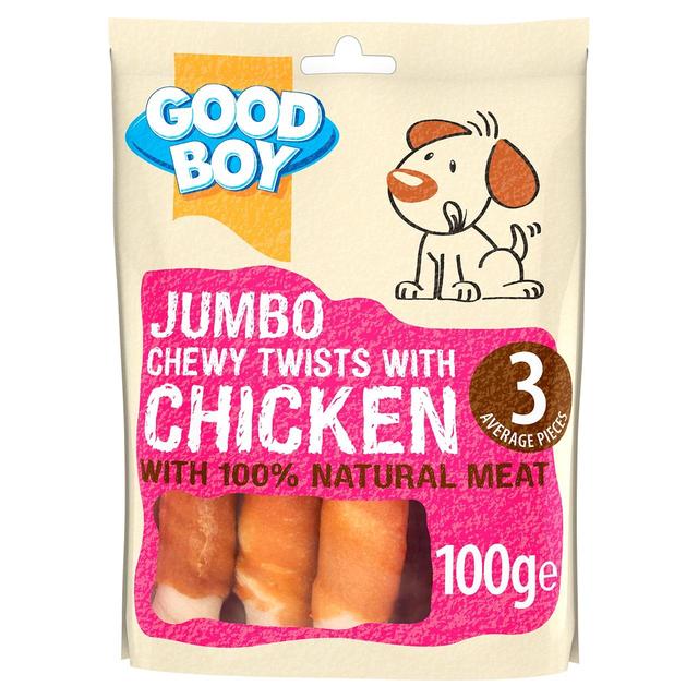 Good Boy Jumbo Twisters With Chicken Dog Treats, 100g