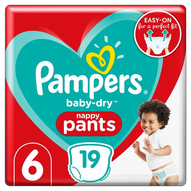 Pampers Baby-Dry Pants Size 6, 19 Nappy 